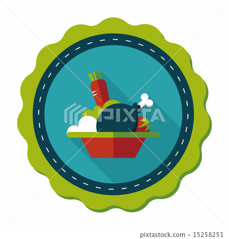 Salad flat icon with long shadow,eps10 Salad flat icon with long shadow,eps10 15258251