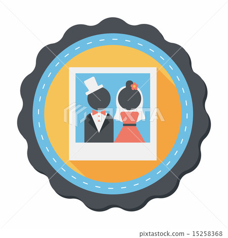 wedding photo flat icon with long shadow,eps10 - Stock Illustration ...