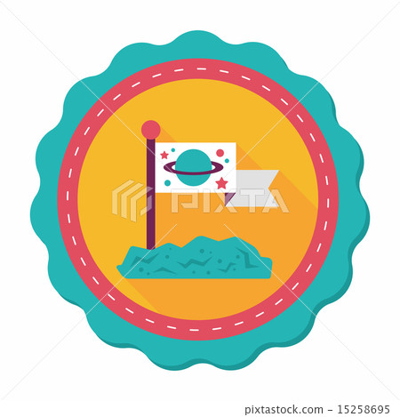 Space moon surface flat icon with long shadow,eps10 Space moon surface flat icon with long shadow,eps10 15258695