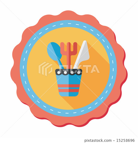 tableware flat icon with long shadow,eps10 tableware flat icon with long shadow,eps10 15258696