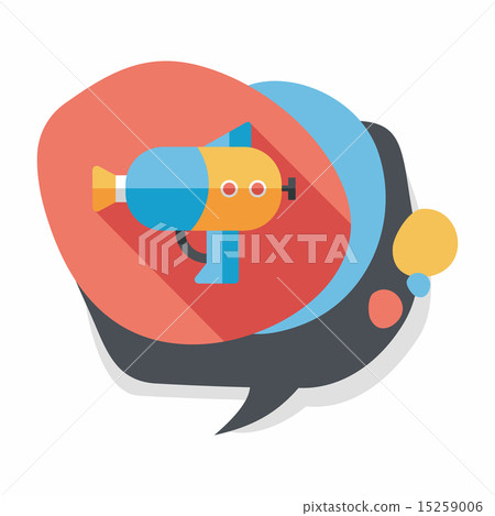 Water Gun flat icon with long shadow Water Gun flat icon with long shadow 15259006