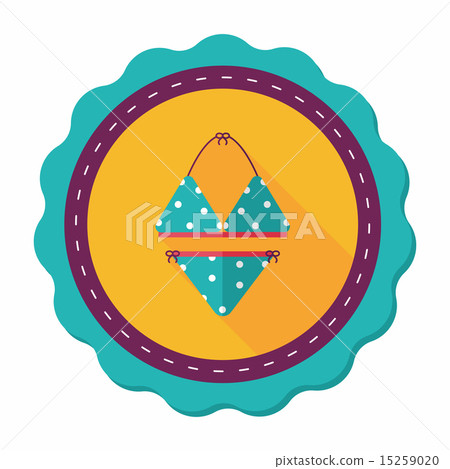 Swimming suit flat icon with long shadow,eps10 Swimming suit flat icon with long shadow,eps10 15259020