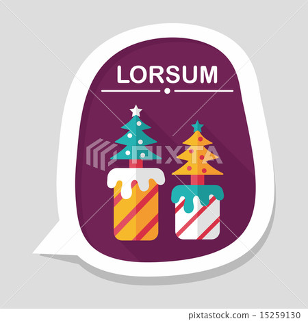 Christmas candle flat icon with long shadow,eps10 Christmas candle flat icon with long shadow,eps10 15259130