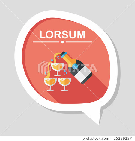 wedding champagne flat icon with long shadow,eps10 wedding champagne flat icon with long shadow,eps10 15259257
