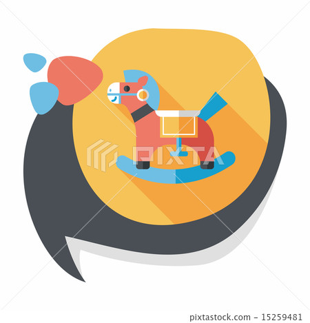 horse toy flat icon with long shadow,eps10 horse toy flat icon with long shadow,eps10 15259481