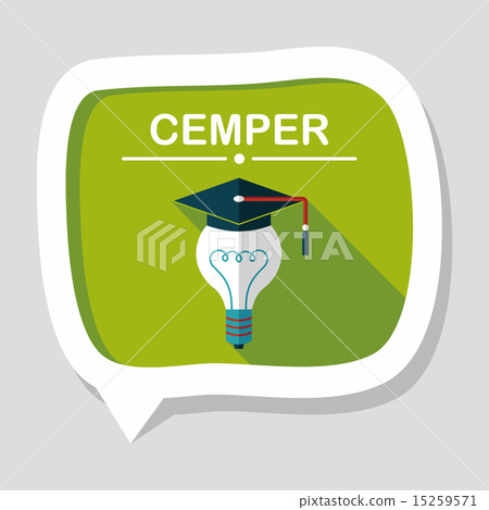 Light bulb flat icon with long shadow,eps10 15259571