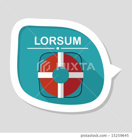 Lifebuoy flat icon with long shadow,eps10 Lifebuoy flat icon with long shadow,eps10 15259645