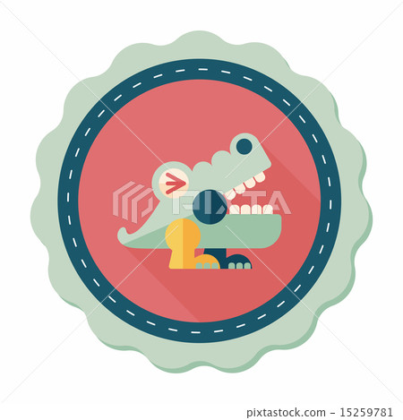 crocodile toy flat icon with long shadow,eps10 crocodile toy flat icon with long shadow,eps10 15259781