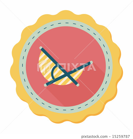 Lounger Beach Sun bed Chair flat icon with long shadow,eps10 Lounger Beach Sun bed Chair flat icon with long shadow,eps10 15259787