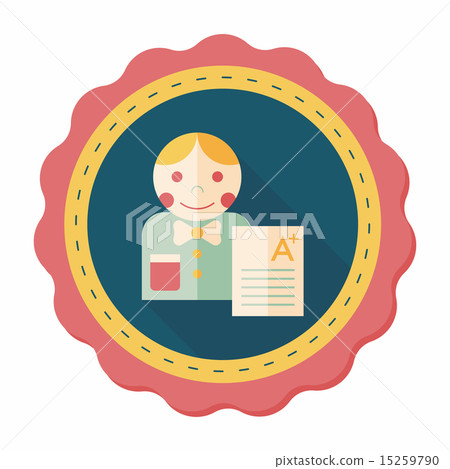 A plus grade in the notebook,flat icon with long shadow,eps10 A plus grade in the notebook,flat icon with long shadow,eps10 15259790