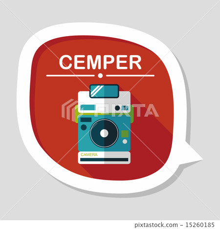 camera flat icon with long shadow,eps10 15260185