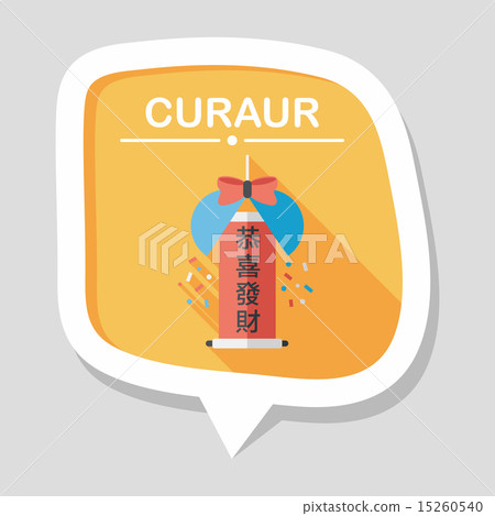 Chinese New Year flat icon with long shadow,eps10, Celebrate dec 15260540