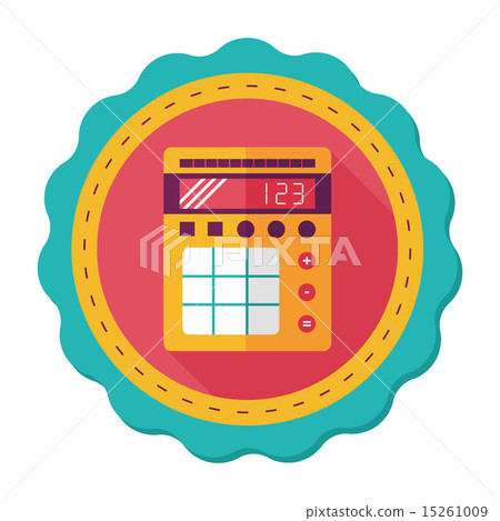 calculator flat icon with long shadow,eps10 15261009