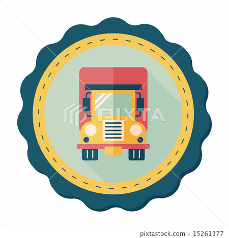 Transportation truck flat icon with long shadow,eps10 Transportation truck flat icon with long shadow,eps10 15261377