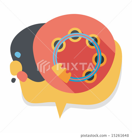 tambourine flat icon with long shadow tambourine flat icon with long shadow 15261648