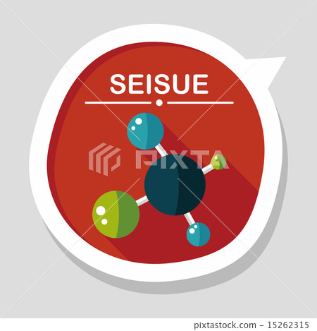 Molecule flat icon with long shadow,eps10 Molecule flat icon with long shadow,eps10 15262315
