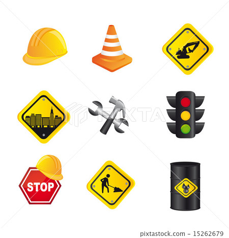 traffic signs isolated over white background vector illustration traffic signs isolated over white background vector illustration 15262679
