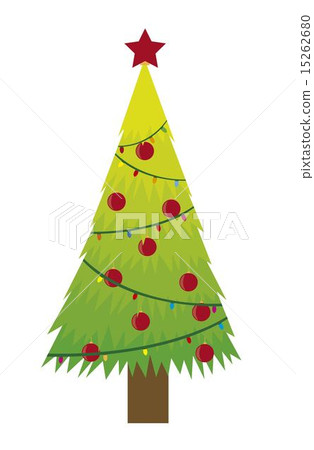 tree christmas isolated over white background vector 15262680