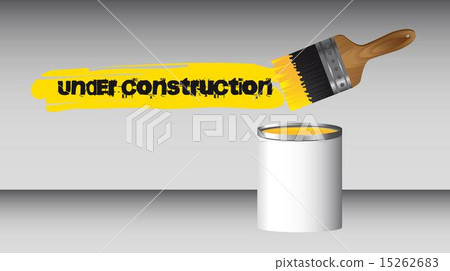 paint brush with bottle under constrution vector illustration paint brush with bottle under constrution vector illustration 15262683