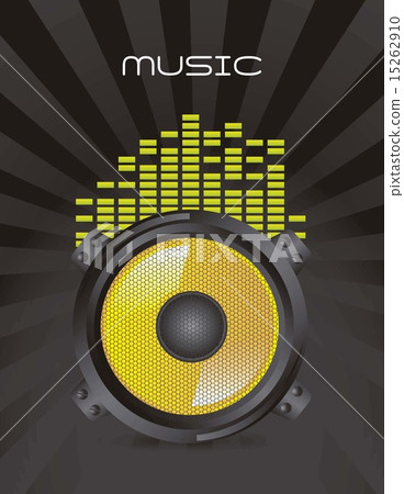 speaker over black background vector illustration 15262910