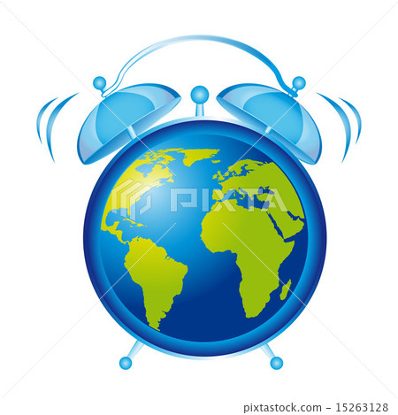 world over clock alarm isolated over white background vector world over clock alarm isolated over white background vector 15263128