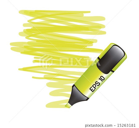 green highlighter with space for copy over whtie background vect 15263181