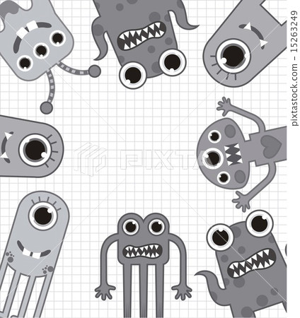 Grey Monster Texture gray monsters over paper notebook background... - Stock Illustration ...