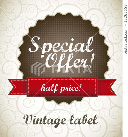 special offer label vintage style vector illustration 15263559