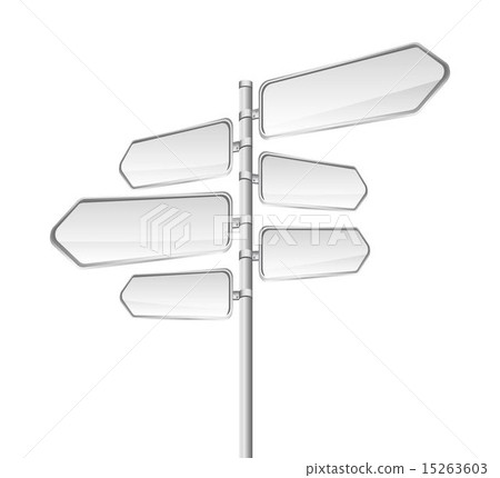 blank road sign isolated over white background... - Stock Illustration ...