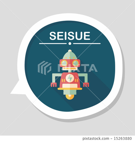robot concept flat icon with long shadow,eps10 robot concept flat icon with long shadow,eps10 15263880