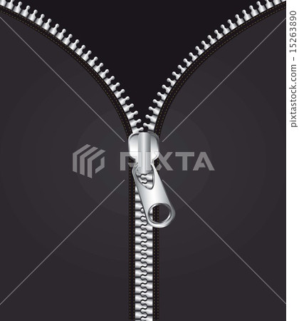 metallic zipper over black background vector illustration metallic zipper over black background vector illustration 15263890