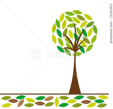 green abstract tree over white background vector illustration green abstract tree over white background vector illustration 15263933