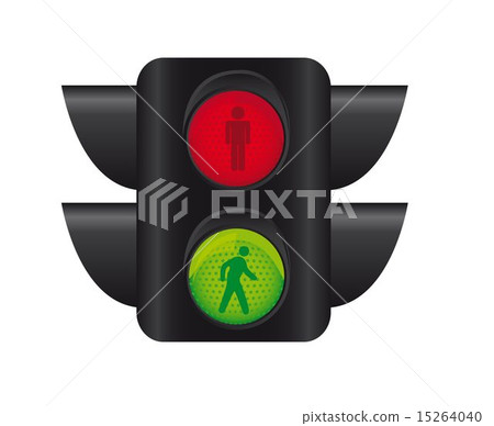 semaphore of pedestrians isolated over white background vector semaphore of pedestrians isolated over white background vector 15264040