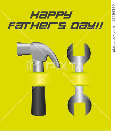father day card with tool over green background vector father day card with tool over green background vector 15264550