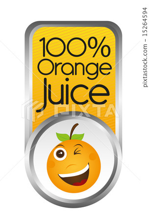 orange juice tag isolated over white background vector orange juice tag isolated over white background vector 15264594