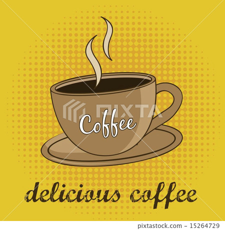 coffe cup over announcement vintage style vector illustration coffe cup over announcement vintage style vector illustration 15264729