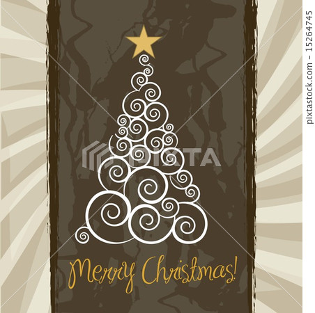 merry christmas card over vintage background... - Stock Illustration ...