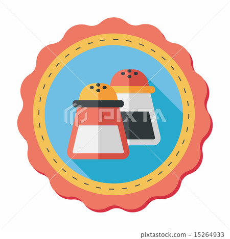 kitchenware pepper bottle flat icon with long shadow,eps10 kitchenware pepper bottle flat icon with long shadow,eps10 15264933