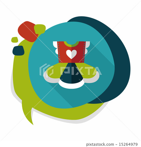 kid dress flat icon with long shadow,eps10 15264979