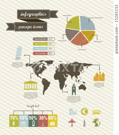 europe icons over vintage background vector illustration 15265152