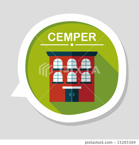 Building flat icon with long shadow,eps10 Building flat icon with long shadow,eps10 15265384