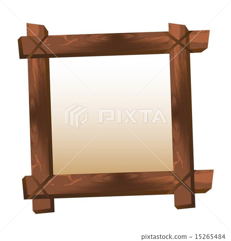 blank wooden frame isolated over white background vector 15265484