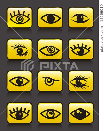 eyes icons over white background vector... - Stock Illustration ...