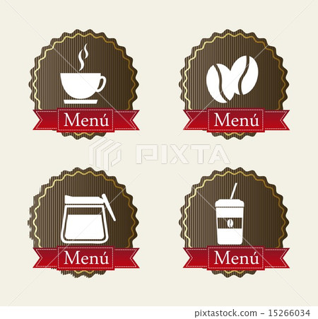 coffee label over beige background vector illustration coffee label over beige background vector illustration 15266034