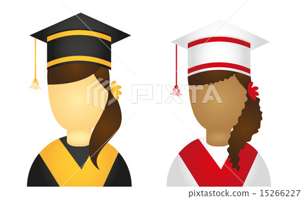 woman graduate icons isolated over white background vector woman graduate icons isolated over white background vector 15266227