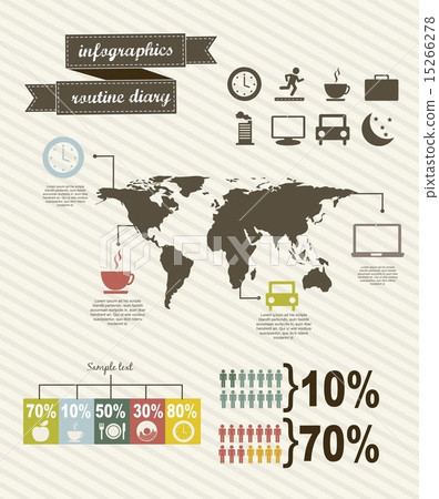 daily routine icons over white background vector illustration daily routine icons over white background vector illustration 15266278