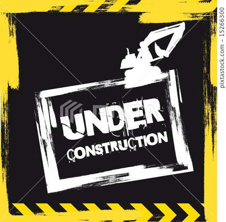 under construction with machine background vector - Stock Illustration ...