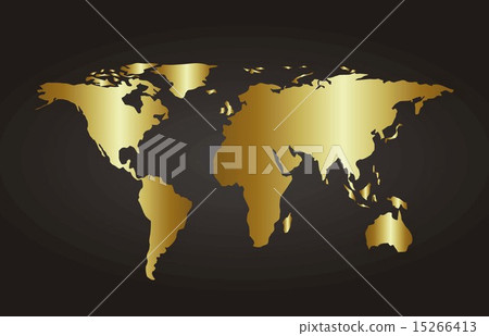 gold map over black background vector illustration - Stock Illustration ...