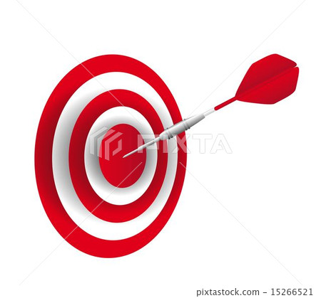red dart with dartboard isolated over white background vector 15266521
