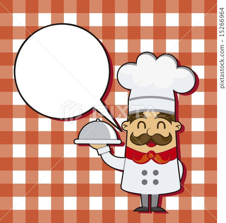 cartoon chef over squares background vector illustration cartoon chef over squares background vector illustration 15266964